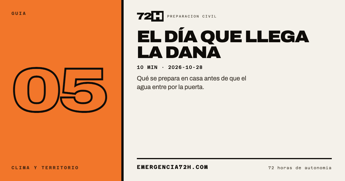 Cartel de la guia: El día que llega la DANA