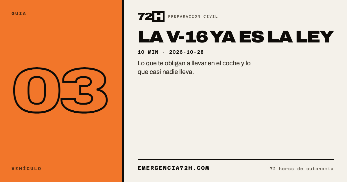 Cartel de la guia: La V-16 ya es la ley